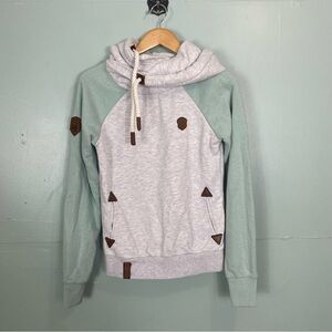Naketano Pullover Hoodie‎ Green Gray Medium